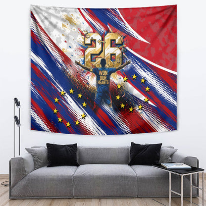 Cape Verde Football 2026 Tapestry Won Our Hearts Blue Sharks Soccer Player