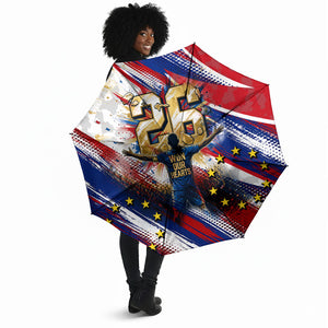 Cape Verde Football 2026 Umbrella Won Our Hearts Blue Sharks Soccer Player