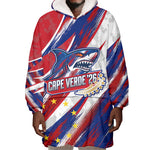 Cape Verde Football 2026 Wearable Blanket Hoodie Won Our Hearts Blue Sharks Soccer Player