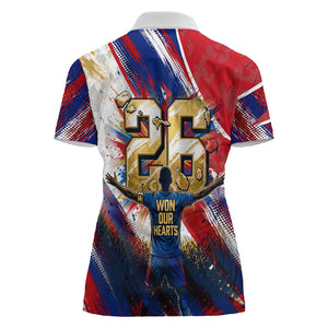 Cape Verde Football 2026 Women Polo Shirt Won Our Hearts Blue Sharks Soccer Player