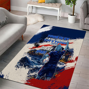 Personalized Cape Verde Blue Sharks Area Rug Giant Spirit African Football 2026 Mascot