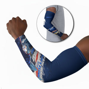 Personalized Cape Verde Blue Sharks Arm Sleeves Giant Spirit African Football 2026 Mascot