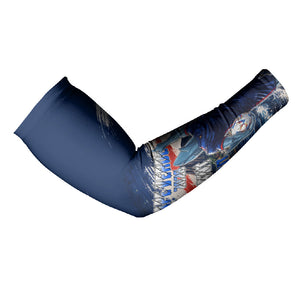 Personalized Cape Verde Blue Sharks Arm Sleeves Giant Spirit African Football 2026 Mascot