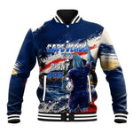 Personalized Cape Verde Blue Sharks Baseball Jacket Giant Spirit African Football 2026 Mascot