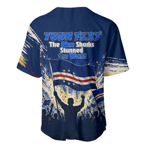 Personalized Cape Verde Blue Sharks Baseball Jersey Giant Spirit African Football 2026 Mascot