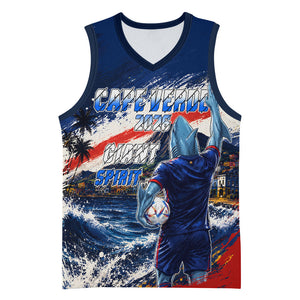 Personalized Cape Verde Blue Sharks Basketball Jersey Giant Spirit African Football 2026 Mascot