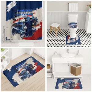 Personalized Cape Verde Blue Sharks Bathroom Set Giant Spirit African Football 2026 Mascot