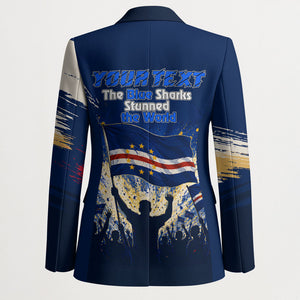 Personalized Cape Verde Blue Sharks Blazer Giant Spirit African Football 2026 Mascot