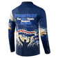 Personalized Cape Verde Blue Sharks Button Sweatshirt Giant Spirit African Football 2026 Mascot