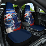 Personalized Cape Verde Blue Sharks Car Seat Cover Giant Spirit African Football 2026 Mascot