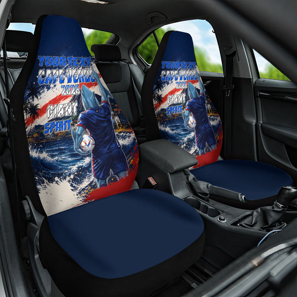 Personalized Cape Verde Blue Sharks Car Seat Cover Giant Spirit African Football 2026 Mascot