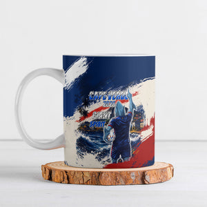 Personalized Cape Verde Blue Sharks Ceramic Mug Giant Spirit African Football 2026 Mascot