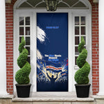 Personalized Cape Verde Blue Sharks Door Cover Giant Spirit African Football 2026 Mascot