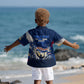 Personalized Cape Verde Blue Sharks Kid Hawaiian Shirt Giant Spirit African Football 2026 Mascot