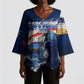 Personalized Cape Verde Blue Sharks Kimono Sleeve Blouse Giant Spirit African Football 2026 Mascot
