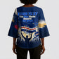 Personalized Cape Verde Blue Sharks Kimono Sleeve Blouse Giant Spirit African Football 2026 Mascot