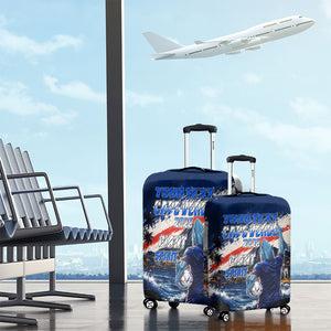 Personalized Cape Verde Blue Sharks Luggage Cover Giant Spirit African Football 2026 Mascot