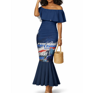 Personalized Cape Verde Blue Sharks Mermaid Dress Giant Spirit African Football 2026 Mascot