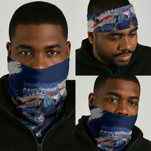 Personalized Cape Verde Blue Sharks Neck Gaiter Giant Spirit African Football 2026 Mascot