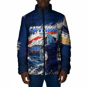 Personalized Cape Verde Blue Sharks Padded Jacket Giant Spirit African Football 2026 Mascot