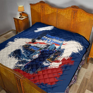 Personalized Cape Verde Blue Sharks Quilt Giant Spirit African Football 2026 Mascot