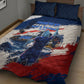 Personalized Cape Verde Blue Sharks Quilt Bed Set Giant Spirit African Football 2026 Mascot