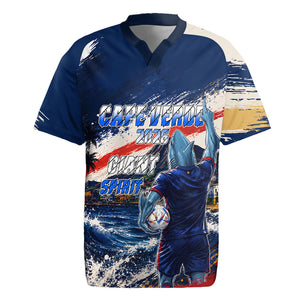 Personalized Cape Verde Blue Sharks Rugby Jersey Giant Spirit African Football 2026 Mascot