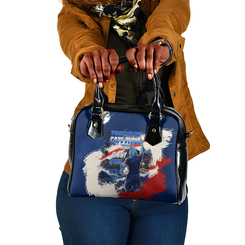 Personalized Cape Verde Blue Sharks Shoulder Handbag Giant Spirit African Football 2026 Mascot