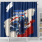 Personalized Cape Verde Blue Sharks Shower Curtain Giant Spirit African Football 2026 Mascot