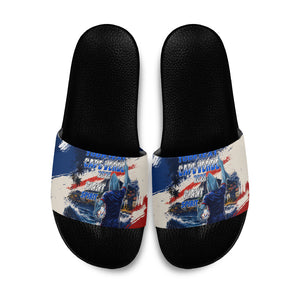 Personalized Cape Verde Blue Sharks Slide Sandals Giant Spirit African Football 2026 Mascot