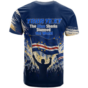 Personalized Cape Verde Blue Sharks T shirt Giant Spirit African Football 2026 Mascot