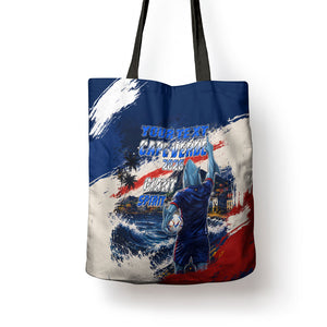 Personalized Cape Verde Blue Sharks Tote Bag Giant Spirit African Football 2026 Mascot
