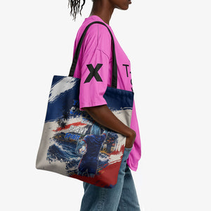 Personalized Cape Verde Blue Sharks Tote Bag Giant Spirit African Football 2026 Mascot