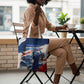 Personalized Cape Verde Blue Sharks Tote Bag Giant Spirit African Football 2026 Mascot