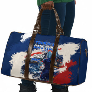 Personalized Cape Verde Blue Sharks Travel Bag Giant Spirit African Football 2026 Mascot