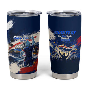 Personalized Cape Verde Blue Sharks Tumbler Cup Giant Spirit African Football 2026 Mascot