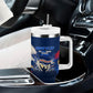 Personalized Cape Verde Blue Sharks Tumbler With Handle Giant Spirit African Football 2026 Mascot