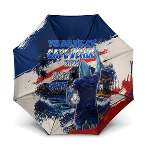 Personalized Cape Verde Blue Sharks Umbrella Giant Spirit African Football 2026 Mascot