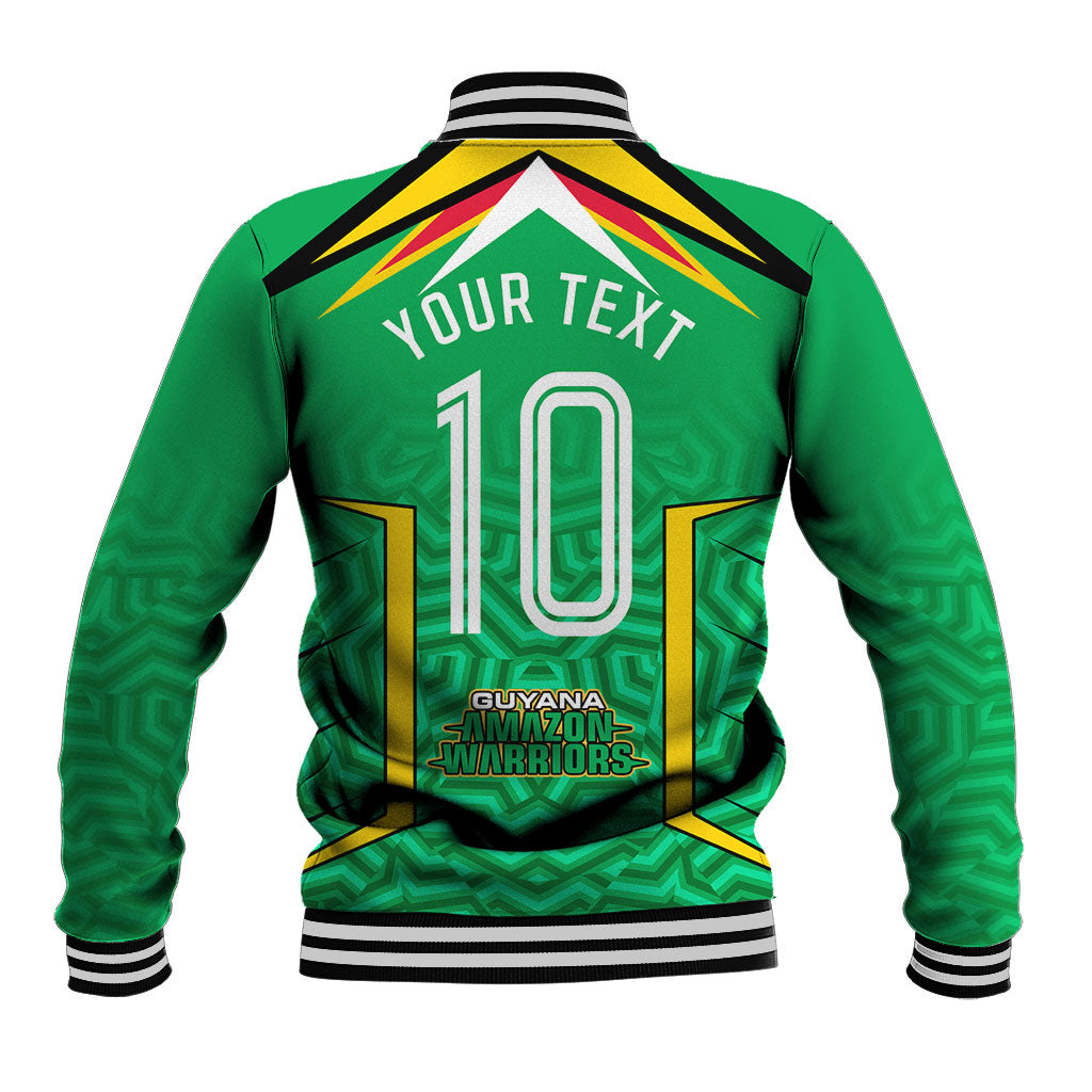 Personalized Guyana Cricket Amazon Warriors Baseball Jacket Tribal Warrior Mascot Fan