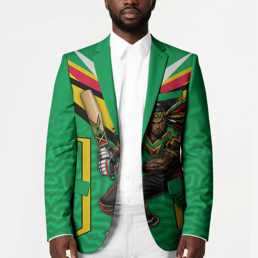 Personalized Guyana Cricket Amazon Warriors Blazer Tribal Warrior Mascot Fan