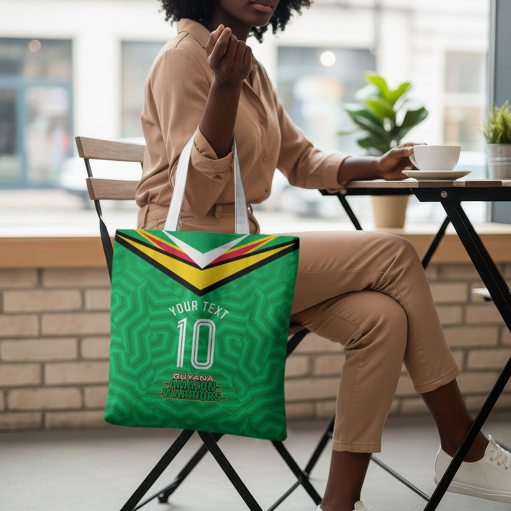 Personalized Guyana Cricket Amazon Warriors Tote Bag Tribal Warrior Mascot Fan