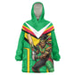 Personalized Guyana Cricket Amazon Warriors Wearable Blanket Hoodie Tribal Warrior Mascot Fan