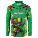 Personalized Guyana Cricket Button Sweatshirt Amazon Warriors Tribal Mascot Sports