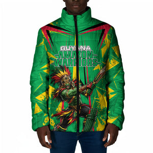 Personalized Guyana Cricket Padded Jacket Amazon Warriors Tribal Mascot Sports