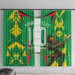 Personalized Guyana Cricket Window Curtain Amazon Warriors Tribal Mascot Sports