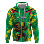 Personalized Guyana Cricket Zip Hoodie Amazon Warriors Tribal Mascot Sports