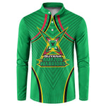 Personalized Guyana Cricket Amazon Warriors Button Sweatshirt Modern Geometric Sports Fan