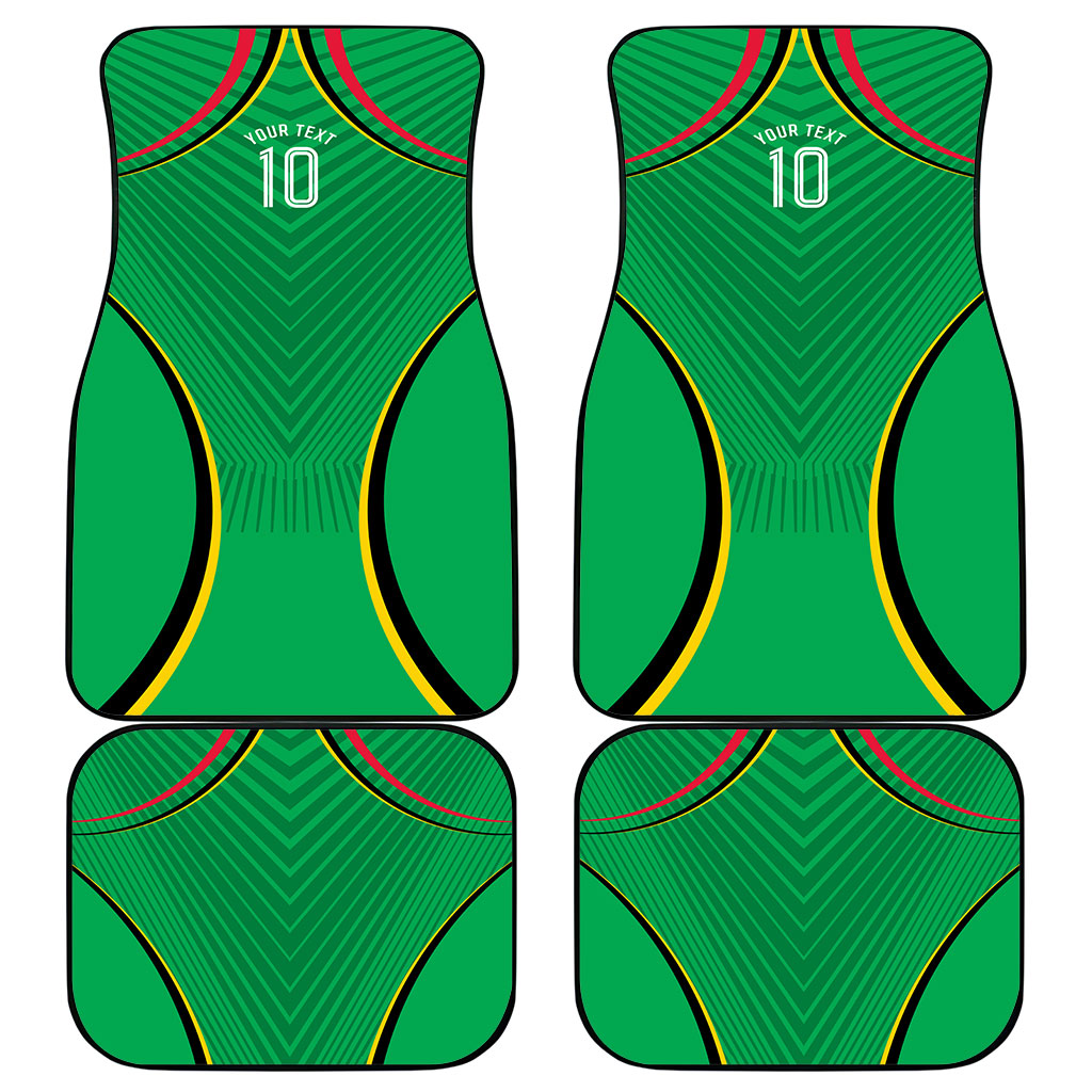 Personalized Guyana Cricket Amazon Warriors Car Mats Modern Geometric Sports Fan