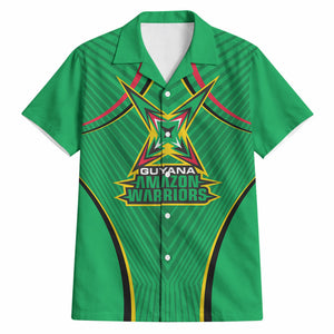 Personalized Guyana Cricket Amazon Warriors Hawaiian Shirt Modern Geometric Sports Fan