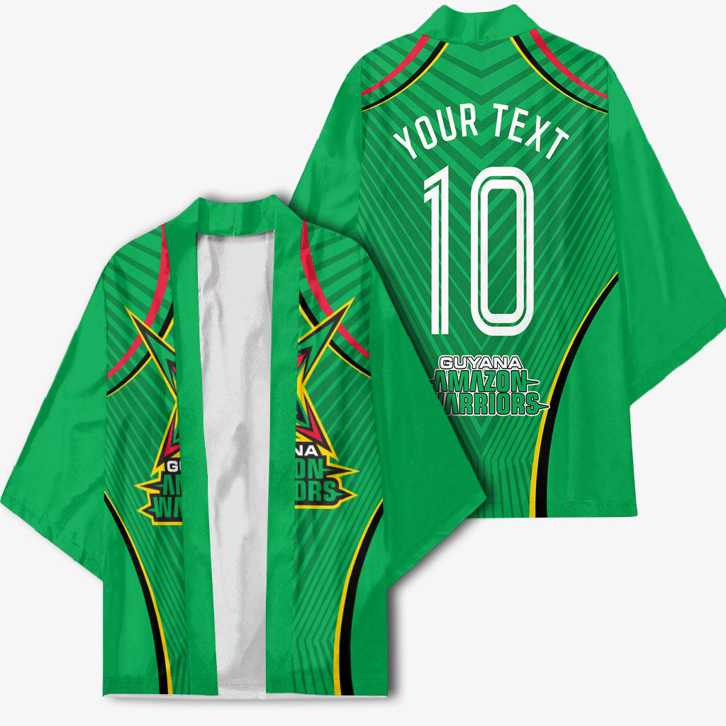 Personalized Guyana Cricket Amazon Warriors Kimono Modern Geometric Sports Fan
